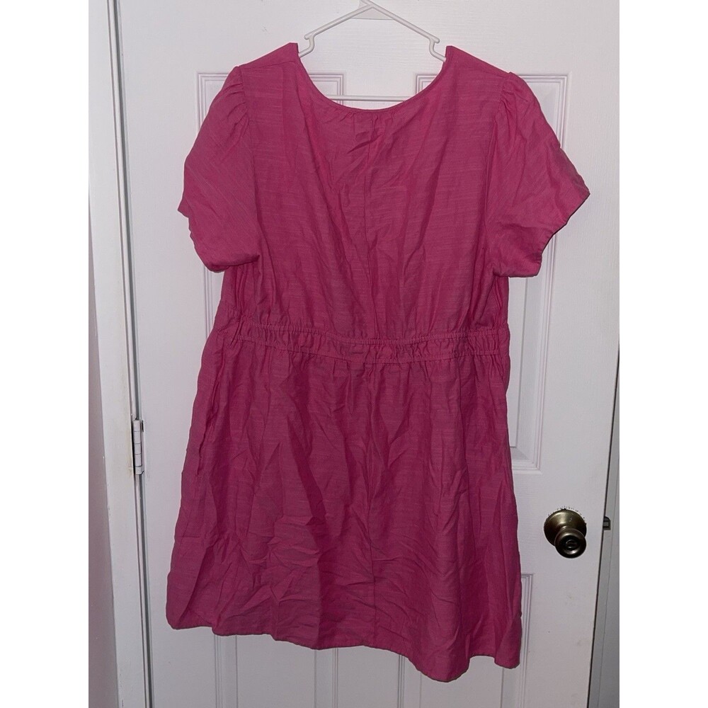 Isabel Maternity Bubblegum Hot Pink Babydoll Dress Women 2XL Pregnancy - Picture 2 of 3